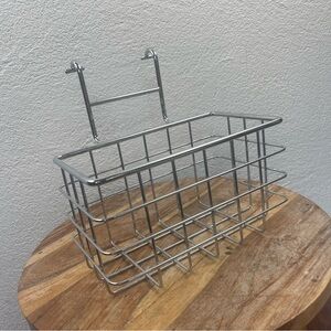 Pottery Barn l Retro Vintage Chrome Bathroom Kitchen Utility Wire Basket Storage